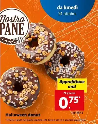 Lidl Halloween donut offerta
