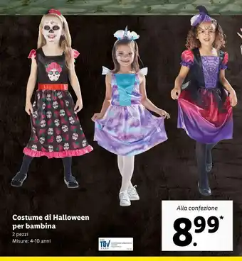 Lidl Costume di halloween per bambina offerta