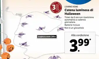 Lidl Catena luminosa di halloween offerta