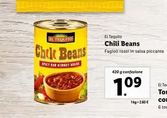 Lidl Chili beans offerta