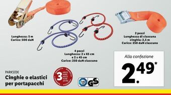 Lidl Cinghie o elastici per portapacchi offerta