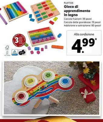 Lidl Gioco di apprendimento in legno offerta