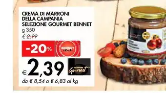 Bennet Crema di marroni della campania selezione gourmet bennet 350 g offerta