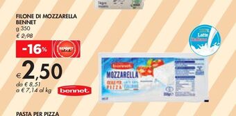 Bennet Filone di mozzarella bennet g 350 offerta