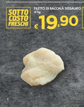 Bennet Filetto di baccalà dissalato offerta