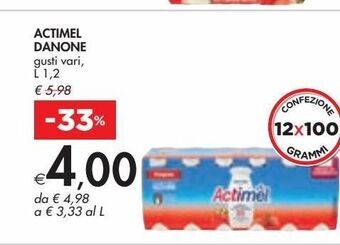 Bennet Actimel danone l 1.2 offerta
