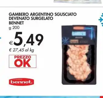 Bennet Gamberi argentino sgusciato devento surgelato bennet g 200 offerta