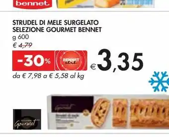 Bennet Strudel mela surgelato selezione gourmet bennet g 600 offerta