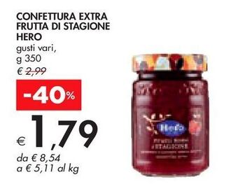 Confettura extra frutta di stagione hero g 350