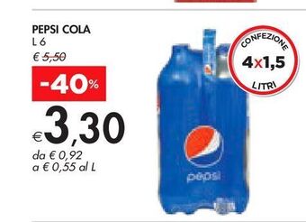 Bennet Pepsi cola l 6 offerta