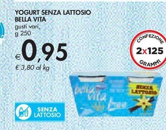 Bennet Yogurt senza lattosio bella vita offerta