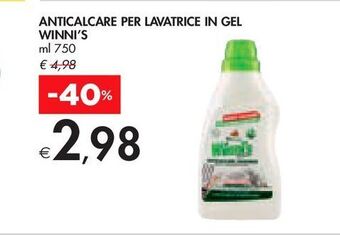 Bennet Anticalcare per lavatrice in gel winni's ml 750 offerta