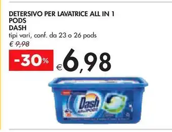 Bennet Detersivo per lavatrice all in 1 pods dash offerta