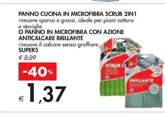 Bennet Panno in microfibra scrub 2 in 1 panno in microfibra con azione anticalcare brillante super 5 offerta