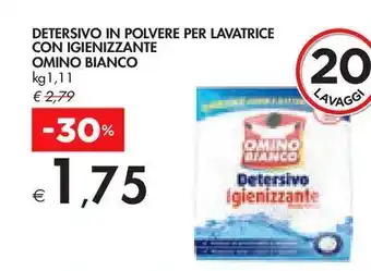 Bennet Detersivo in polvere per lavatrice con igienizzante omino bianco offerta