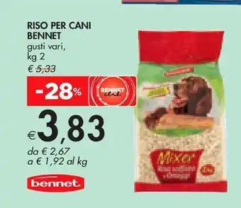 Bennet Riso per cani bennet offerta
