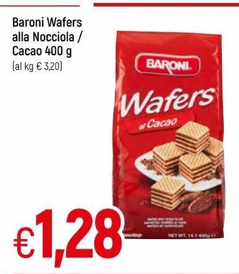 Baroni Wafers alla Nocciola / Cacao 400 g