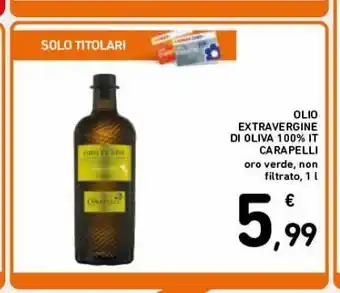 Spazio Conad Olio extra vergine di oliva 100% it carapelli offerta