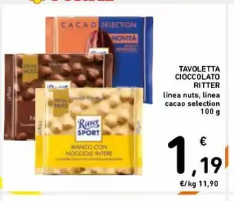 Spazio Conad Tavoletta cioccolato ritter offerta
