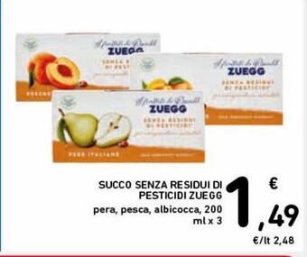 Spazio Conad Succo senza residui di pesticidi zuegg offerta
