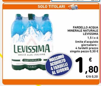 Spazio Conad Fardello acqua minerale naturale levissima offerta