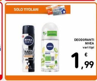Spazio Conad Deodoranti nivea offerta