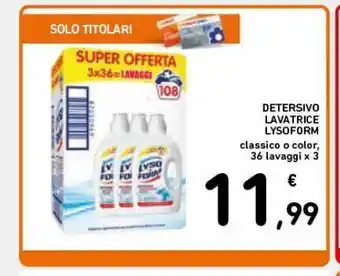 Spazio Conad Detersivo lavatrice lysoform offerta