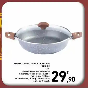 Tegame 2 manici con coperchio