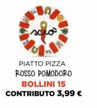 IperFamila Piatto Pizza Rosso Pomodoro Bollini 15 offerta