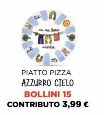 IperFamila Piatto Pizza Azzurro Cielo Bollini 15 offerta