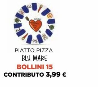 Piatto Pizza Blu Mare Bollini 15