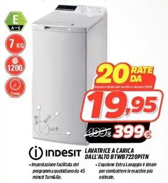 Fiducia & Convenienza Indesit Lavatrice a Carica Dall'Alto BTWB722OPITN offerta
