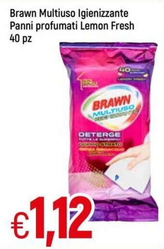 IperFamila Brawn Multiuso Igienizzante Panni profumati Lemon Fresh 40 pz offerta