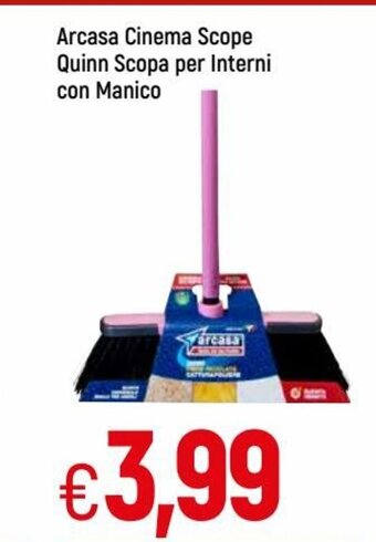 IperFamila Arcasa Cinema Scope Quinn Scopa per Interni con Manico offerta