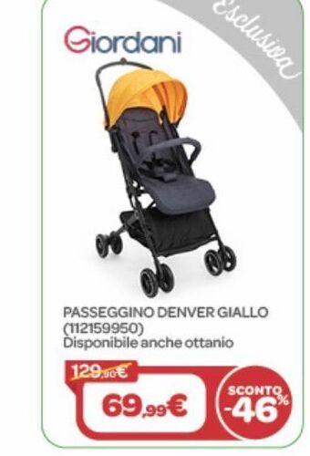Passeggino denver giallo
