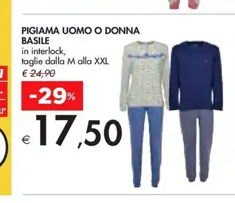 Bennet Pigiama uomo o donna basile offerta