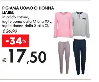 Bennet Pigiama uomo o donna liabel offerta