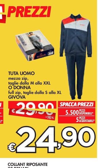 Bennet Tuta uomo o donna givova offerta