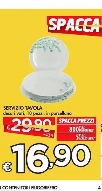 Bennet Servizio da tavola offerta