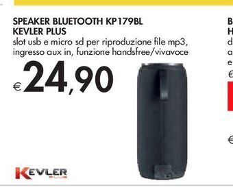 Bennet Speaker bluetooth kp179bl kevler plus offerta