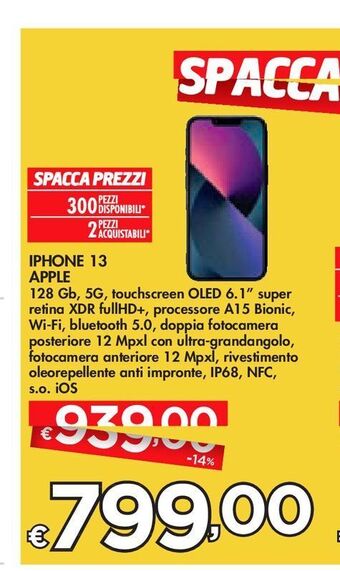Bennet Iphone 13 apple offerta
