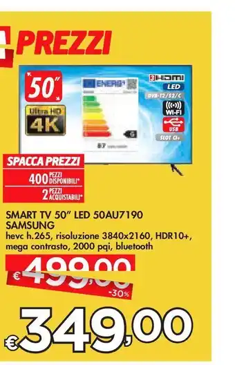 Bennet Smart tv led 50'' 50au7190 samsung offerta