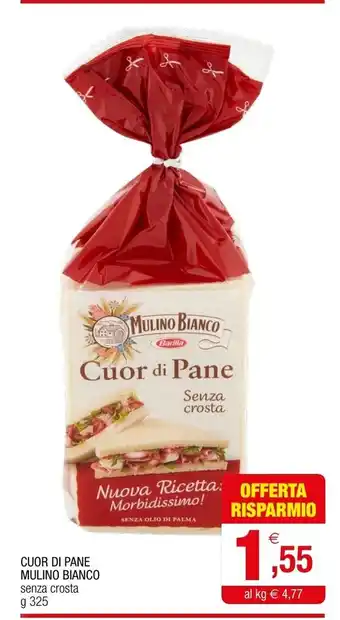 Gran mercato Cuor Di Pane Mulino Bianco senza crosta g 325 offerta