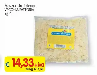 Famila Superstore Vecchia Fattoria Mozzarella Julienne kg 2 offerta