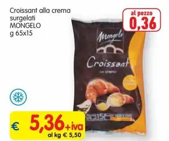 Mongelo Croissant alla crema surgelati g 65x15