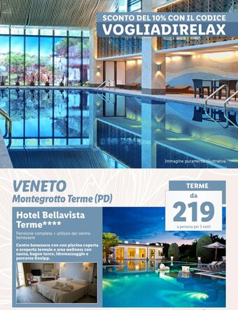 Lidl Veneto Montegrotto Terme (PD) Hotel Bellavista Terme offerta