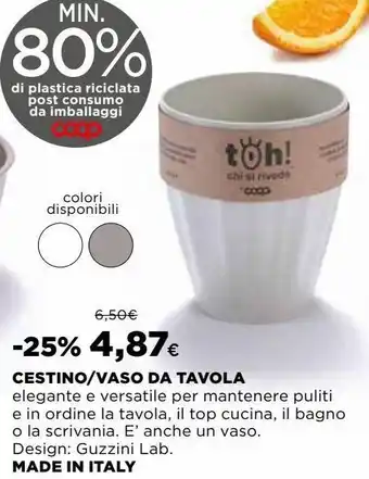 Coop Cestino/vaso da tavola offerta