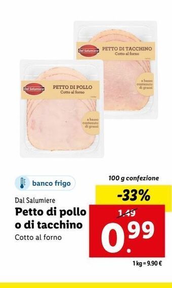 Lidl Petto di pollo o di tacchino offerta