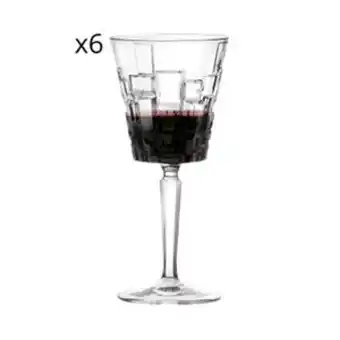 Servizio calici da vino in vetro etna 280 ml, 6 pezzi