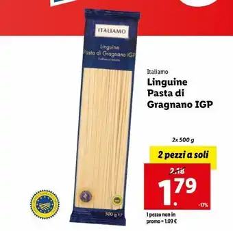 Lidl Linguine pasta di gragnano igp offerta